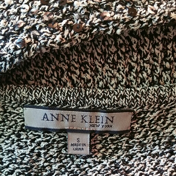 Marled Knit Top w/ Sequins, Anne Klein, Sz S - Picture 2 of 8